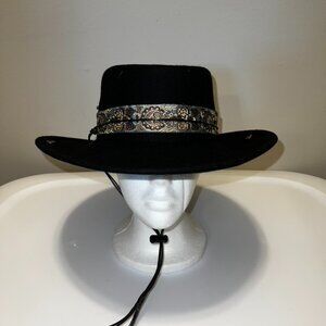 Womens Flat Top Wool Fedora Hat